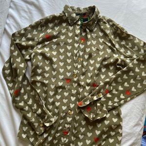 Hearts 100% Silk Shirt
